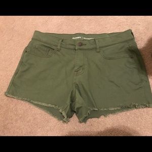 Olive cut off shorts